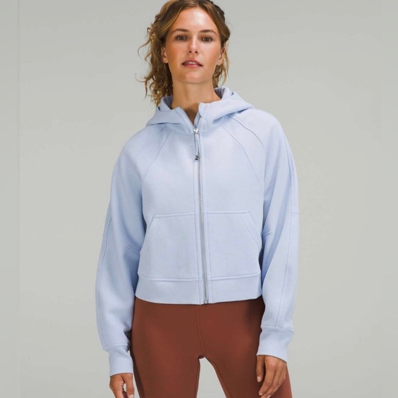 Lululemon Oversized Full Zip Scuba blue linen women’s size M/L - Picture 1 of 8